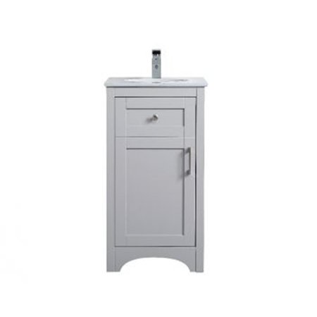 CONVENIENCE CONCEPTS 18 in. Single Bathroom Vanity in Grey HI2221785